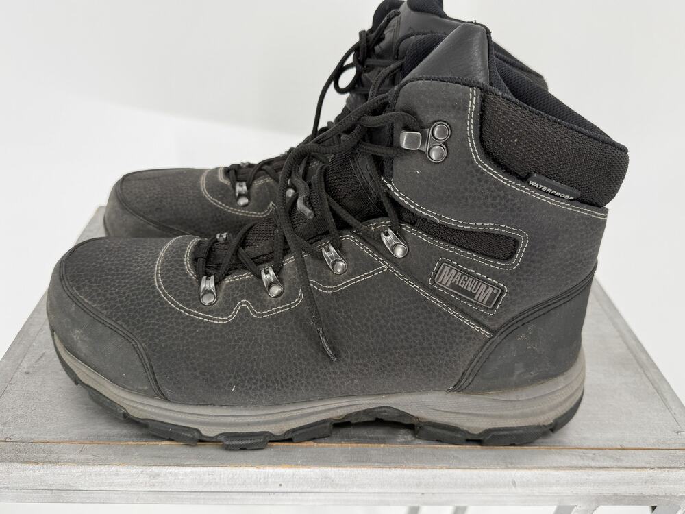 Magnum Austin Mid ST WP Charcoal Waterproof Steel Toe Work Utility Boots Mens 13